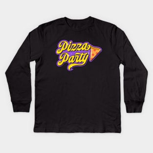 Pizza Party! Kids Long Sleeve T-Shirt